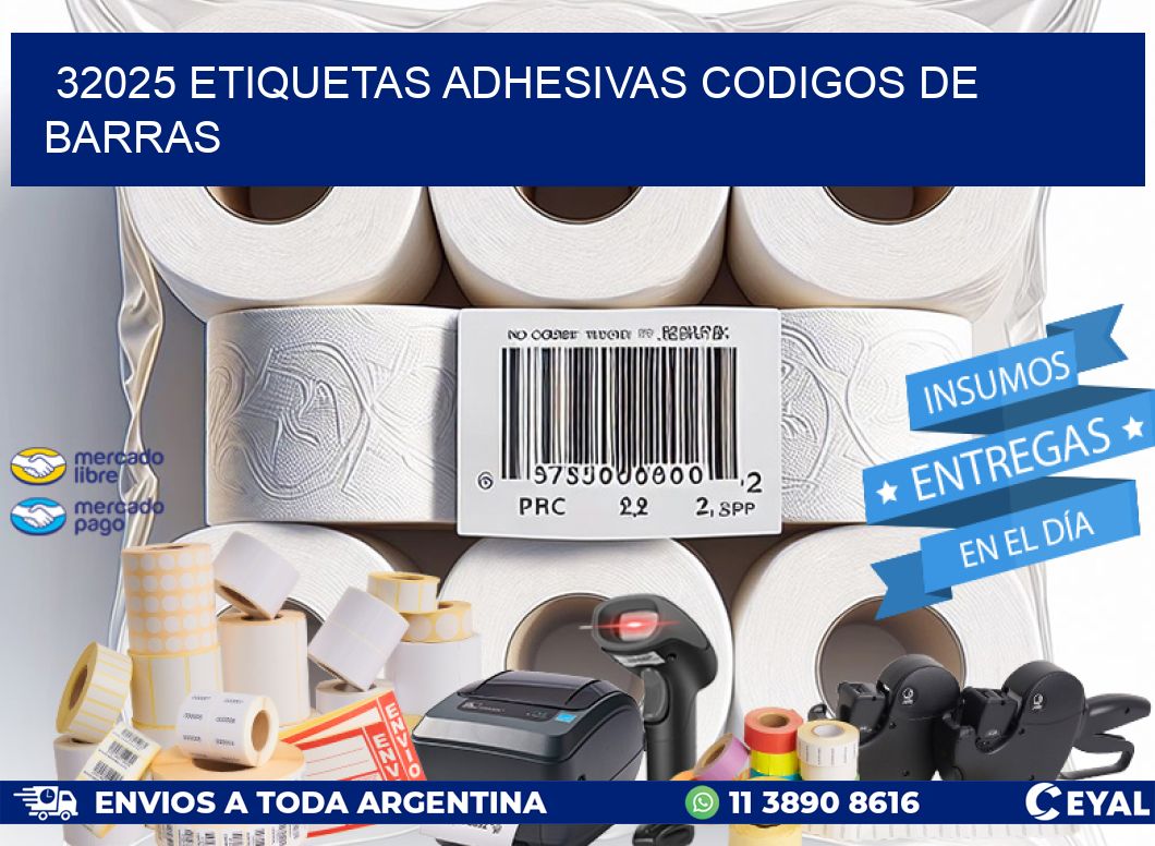 32025 ETIQUETAS ADHESIVAS CODIGOS DE BARRAS