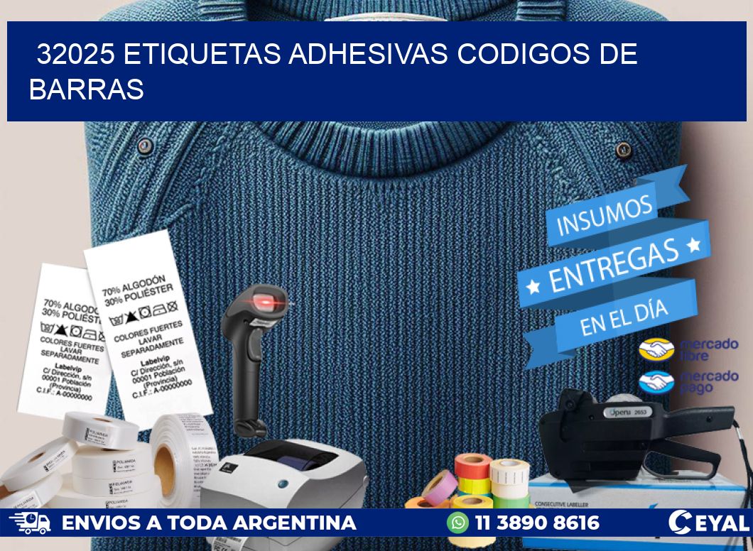 32025 ETIQUETAS ADHESIVAS CODIGOS DE BARRAS
