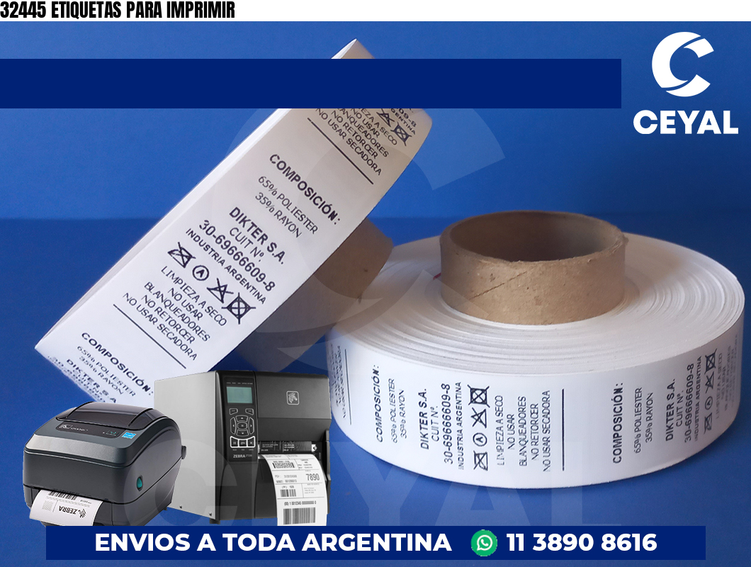 32445 ETIQUETAS PARA IMPRIMIR
