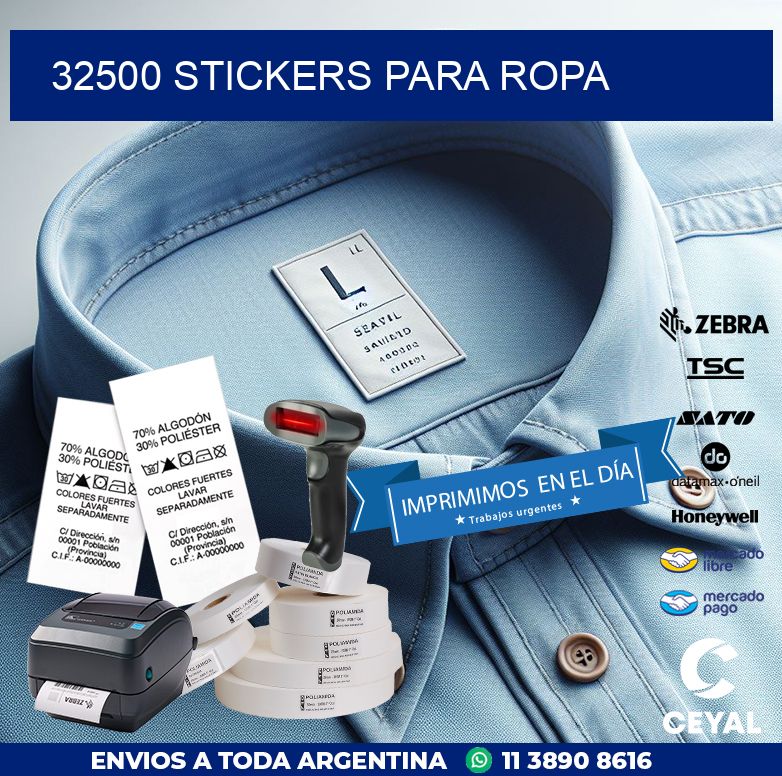 32500 STICKERS PARA ROPA