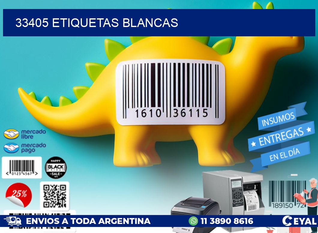 33405 ETIQUETAS BLANCAS