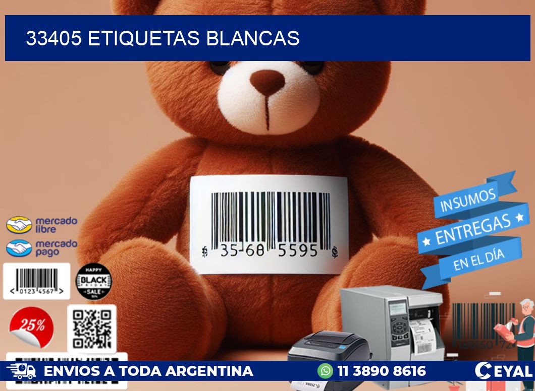 33405 ETIQUETAS BLANCAS