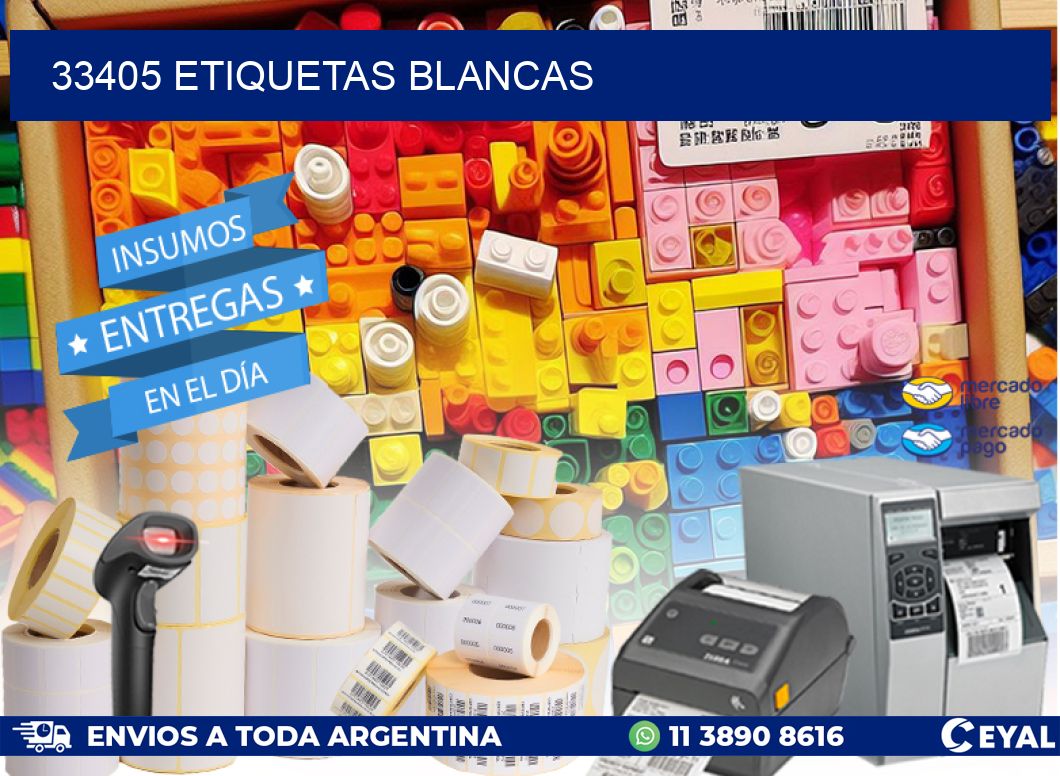 33405 ETIQUETAS BLANCAS