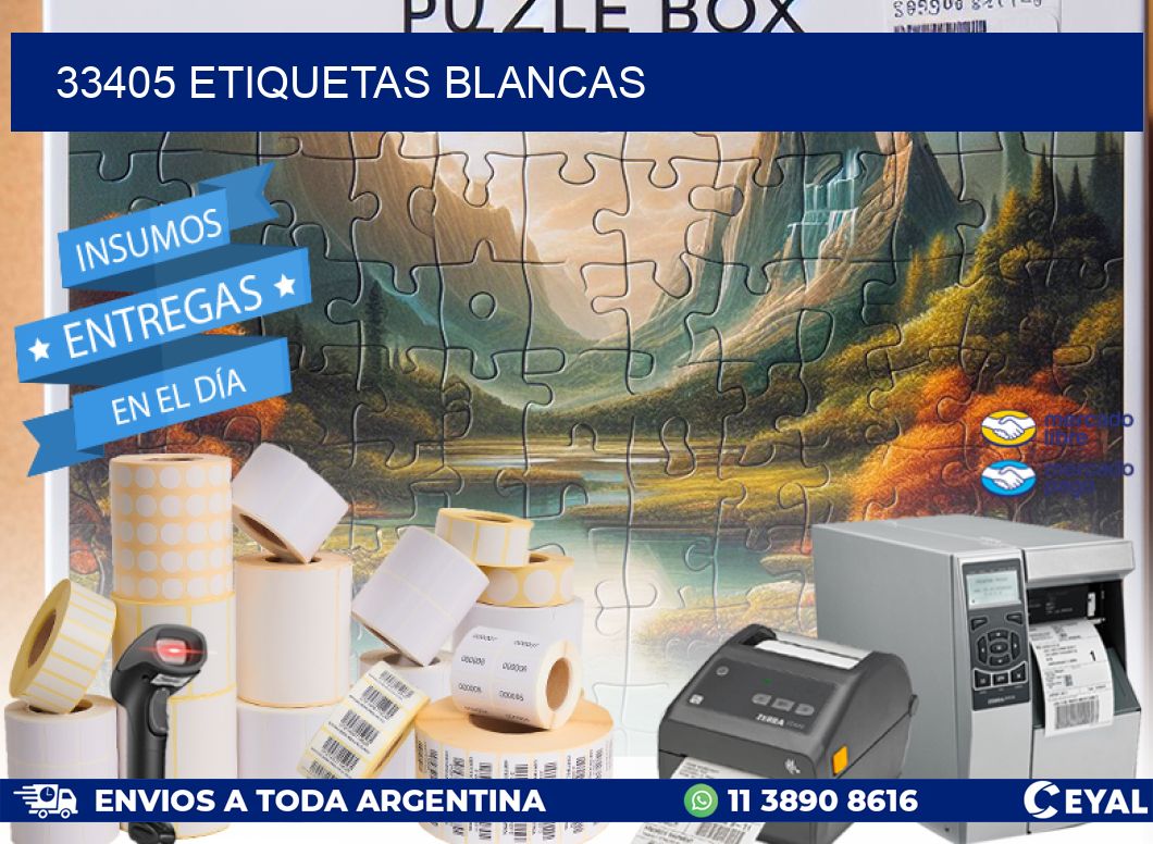 33405 ETIQUETAS BLANCAS