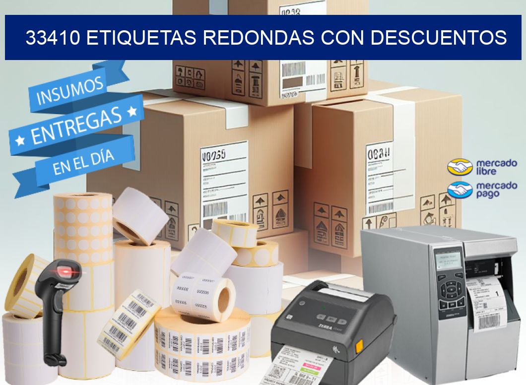 33410 ETIQUETAS REDONDAS CON DESCUENTOS