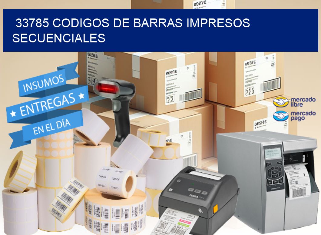33785 codigos de barras impresos secuenciales