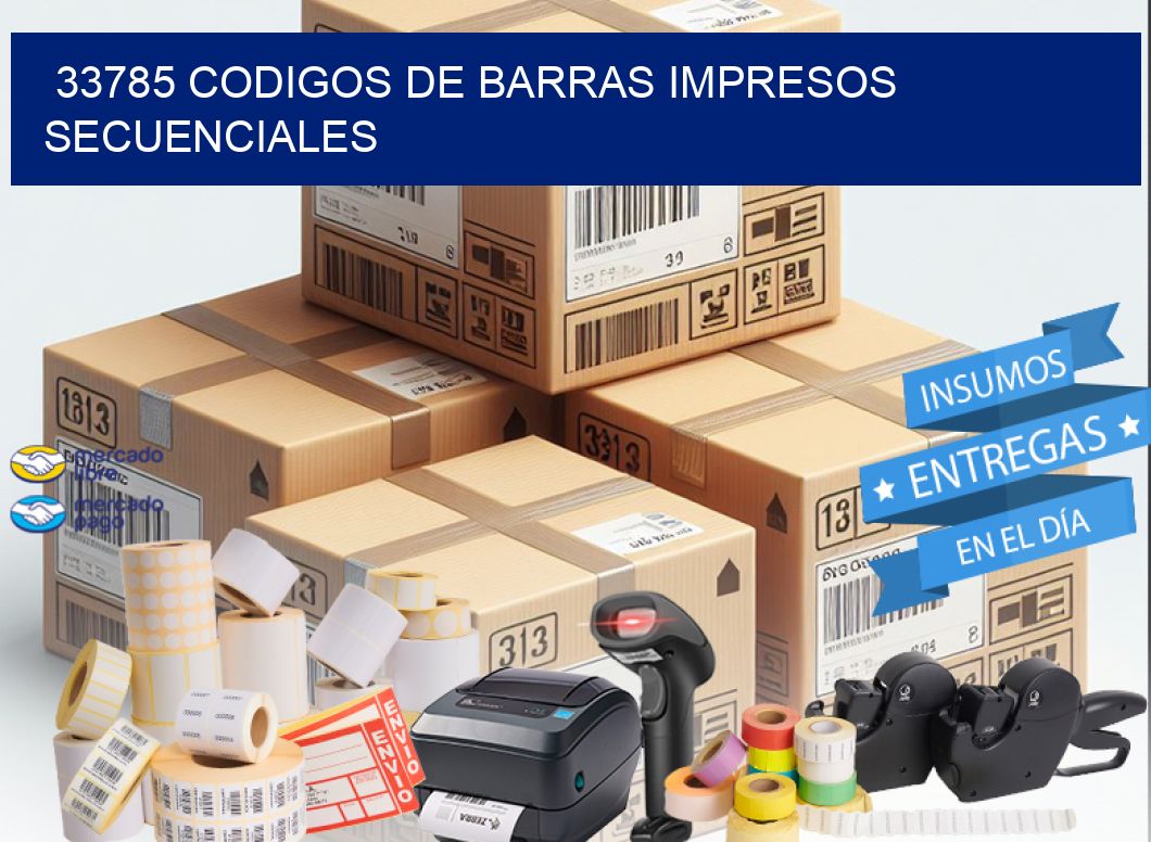 33785 codigos de barras impresos secuenciales
