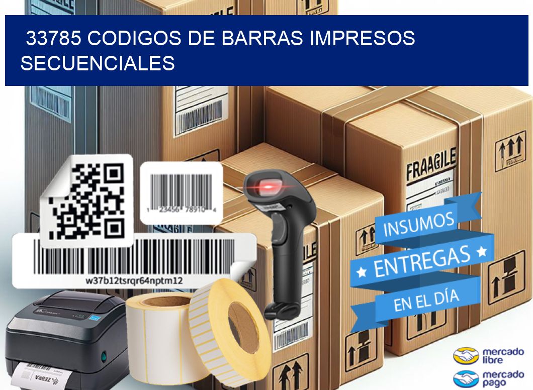 33785 codigos de barras impresos secuenciales