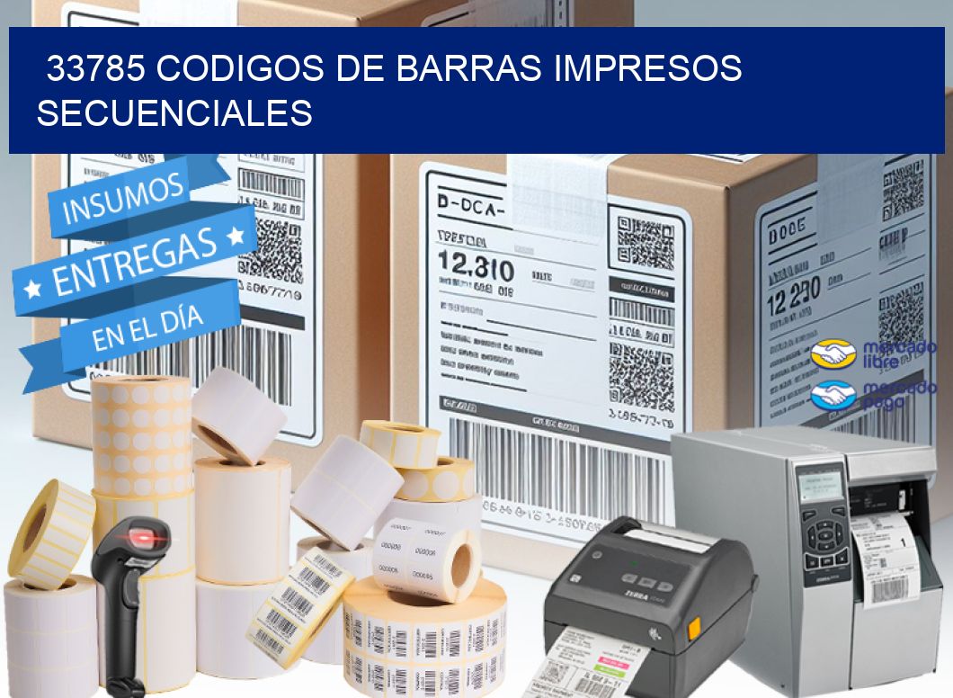 33785 codigos de barras impresos secuenciales