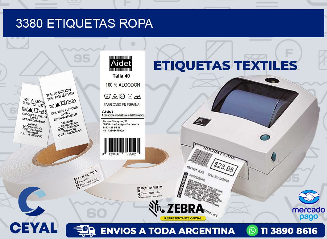 3380 ETIQUETAS ROPA