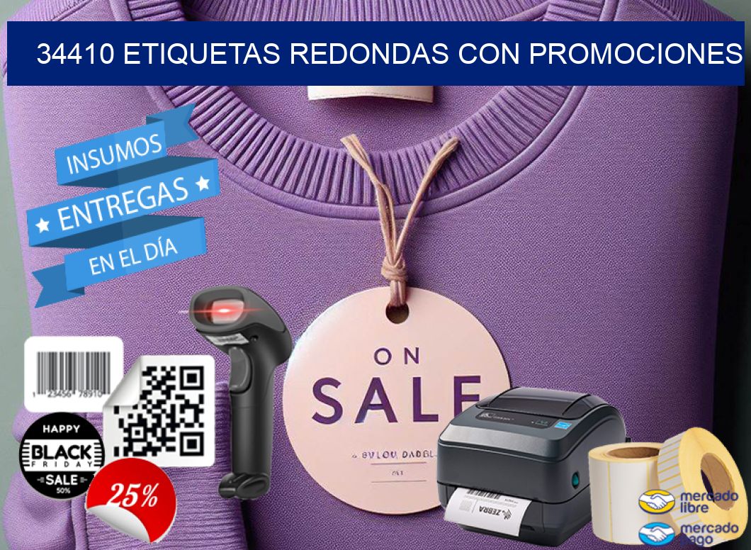 34410 ETIQUETAS REDONDAS CON PROMOCIONES