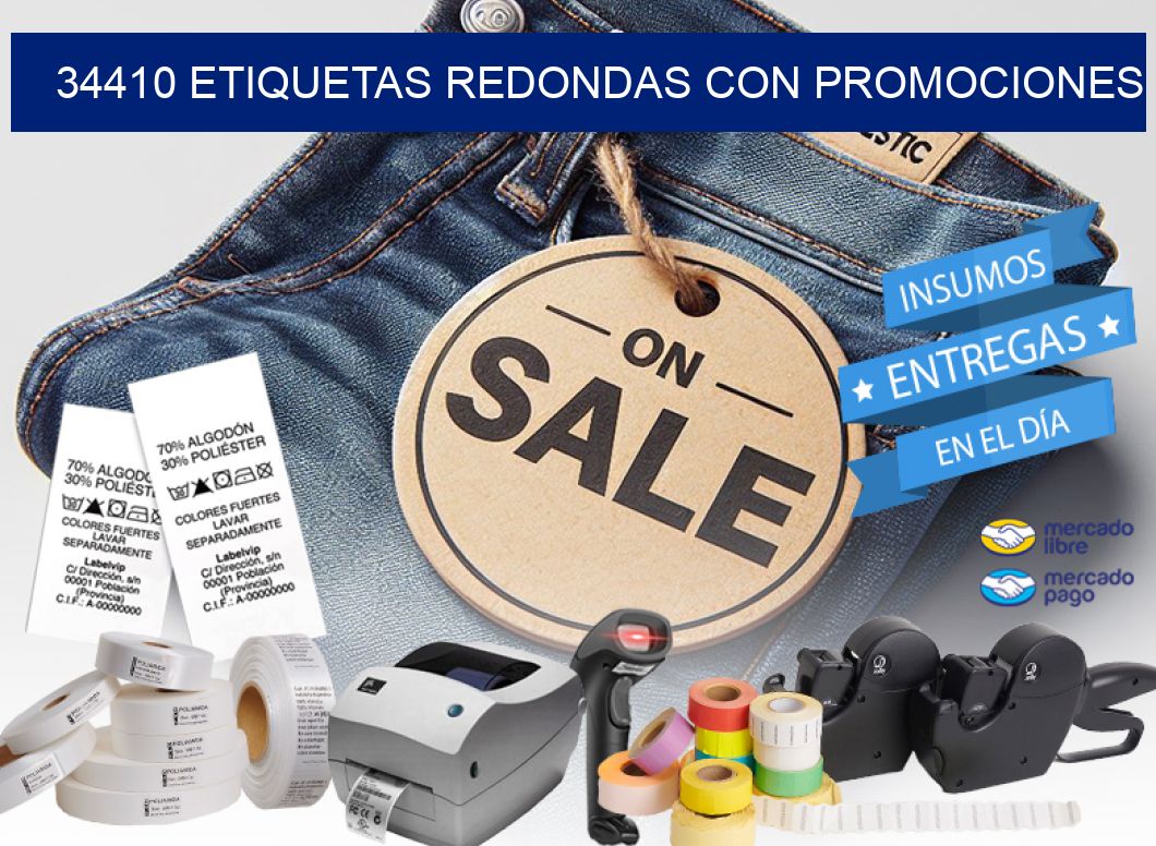 34410 ETIQUETAS REDONDAS CON PROMOCIONES