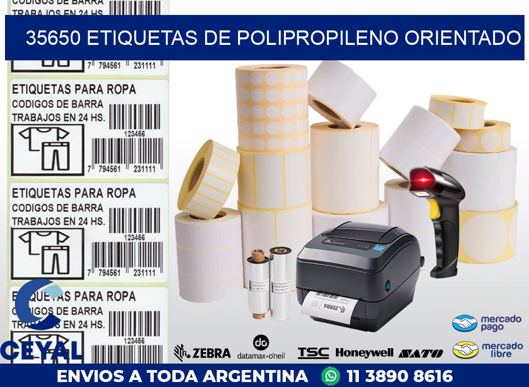 35650 ETIQUETAS DE POLIPROPILENO ORIENTADO