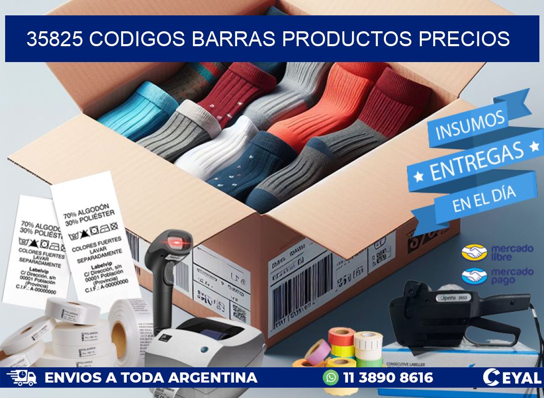 35825 CODIGOS BARRAS PRODUCTOS PRECIOS - Etiquetado Textil