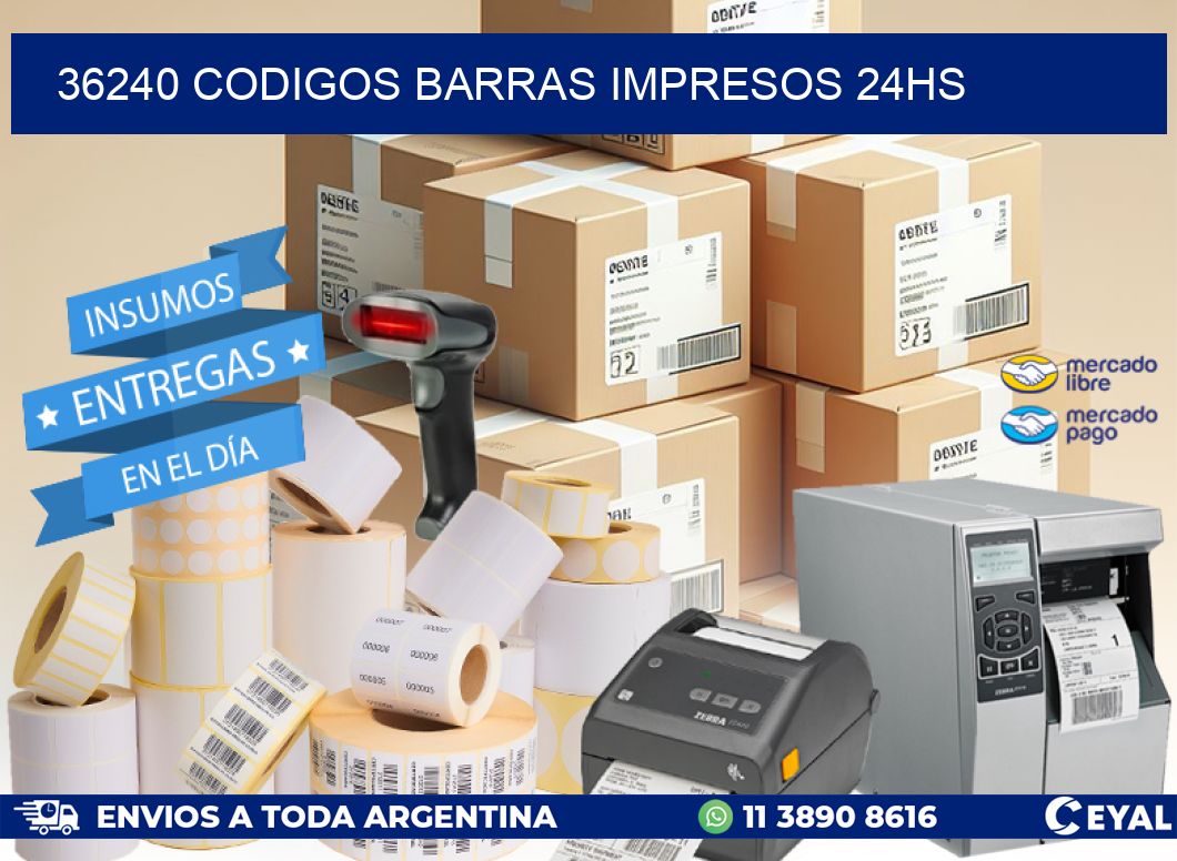 36240 Codigos barras impresos 24hs