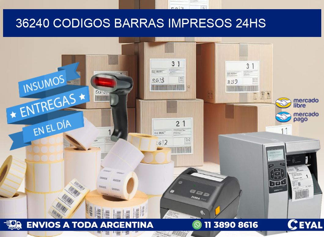 36240 Codigos barras impresos 24hs