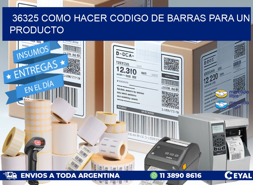 36325 como hacer codigo de barras para un producto