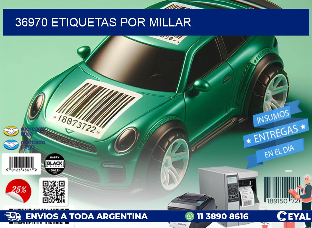 36970 etiquetas por millar