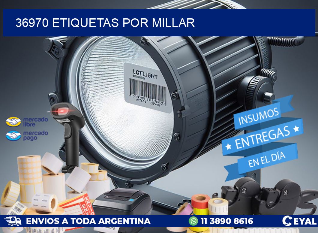 36970 etiquetas por millar