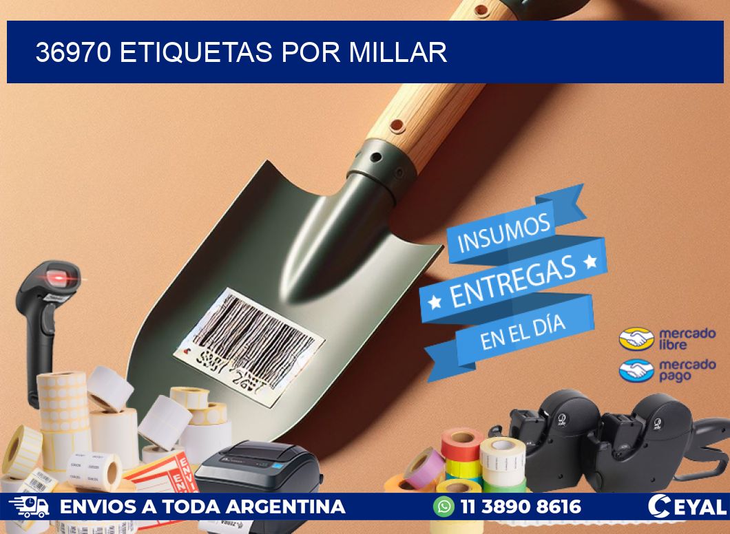 36970 etiquetas por millar