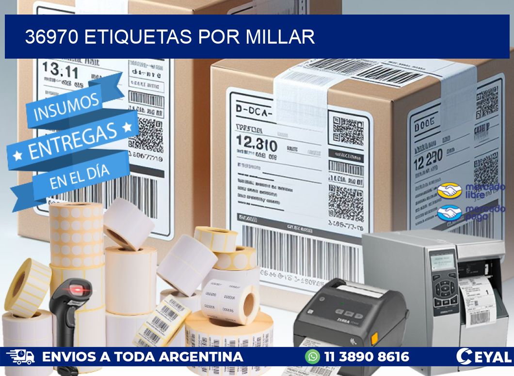 36970 etiquetas por millar