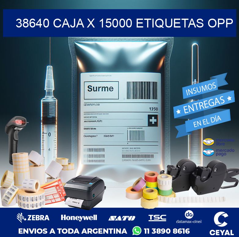 38640 CAJA X 15000 ETIQUETAS OPP