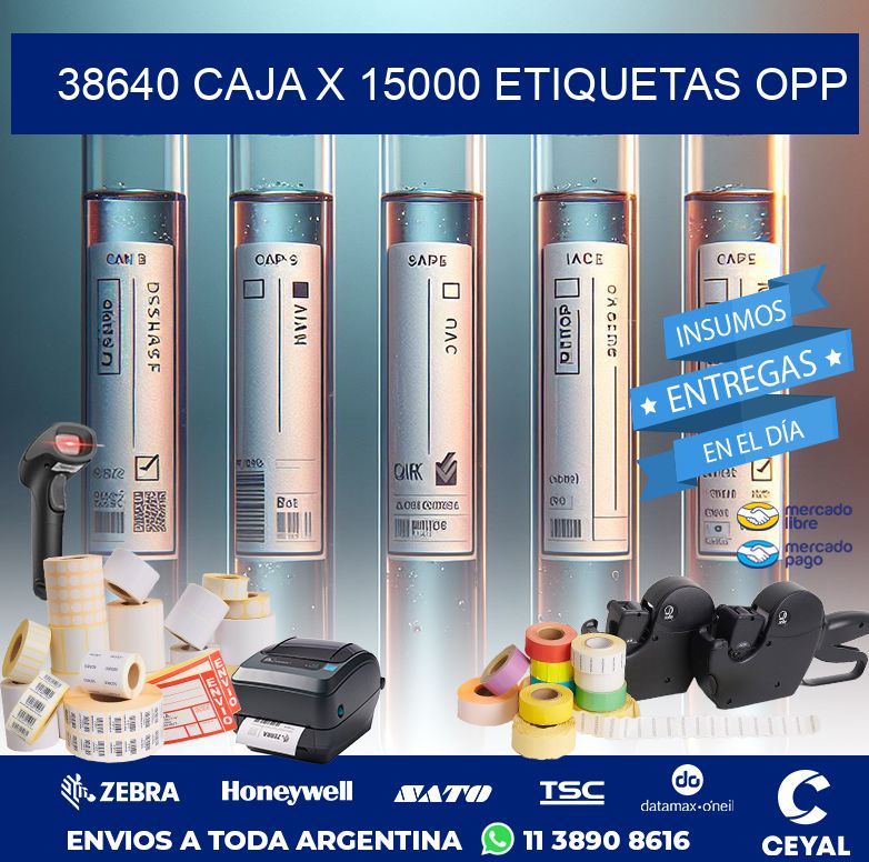 38640 CAJA X 15000 ETIQUETAS OPP
