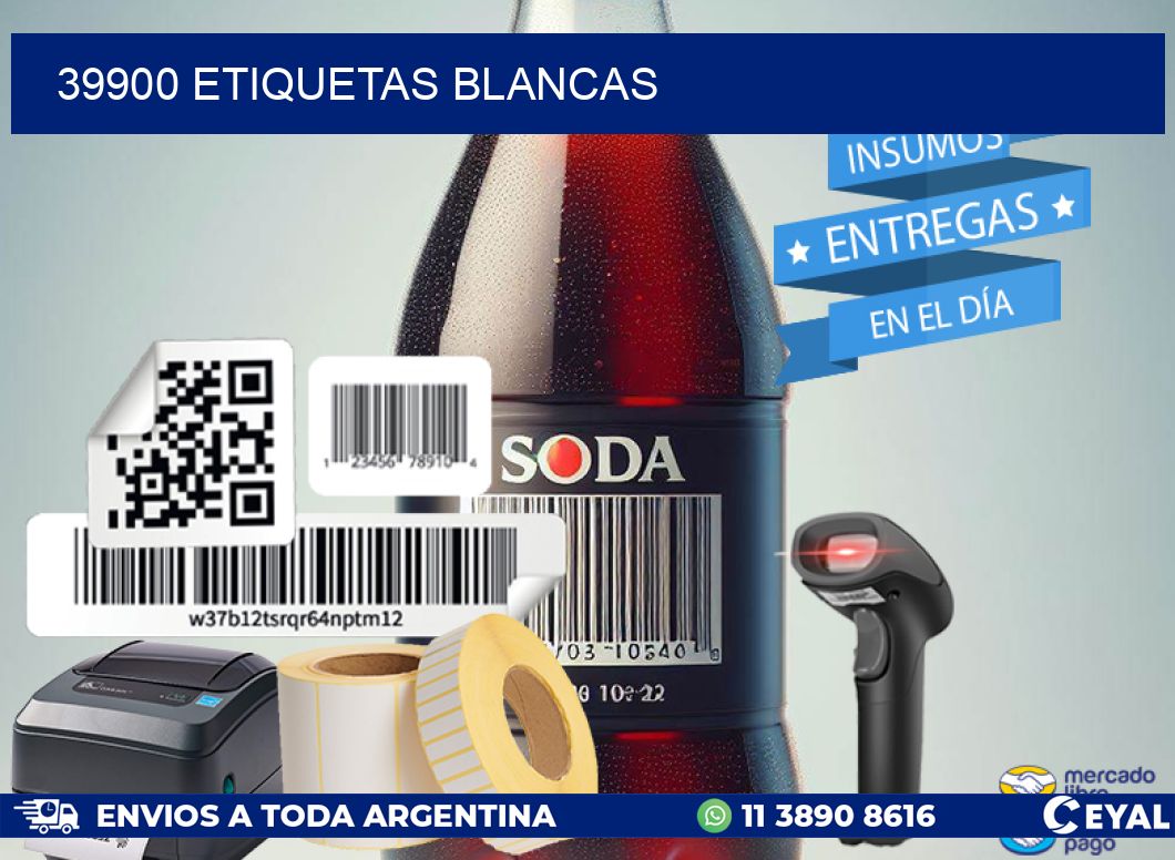 39900 ETIQUETAS BLANCAS