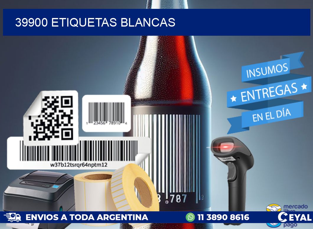 39900 ETIQUETAS BLANCAS