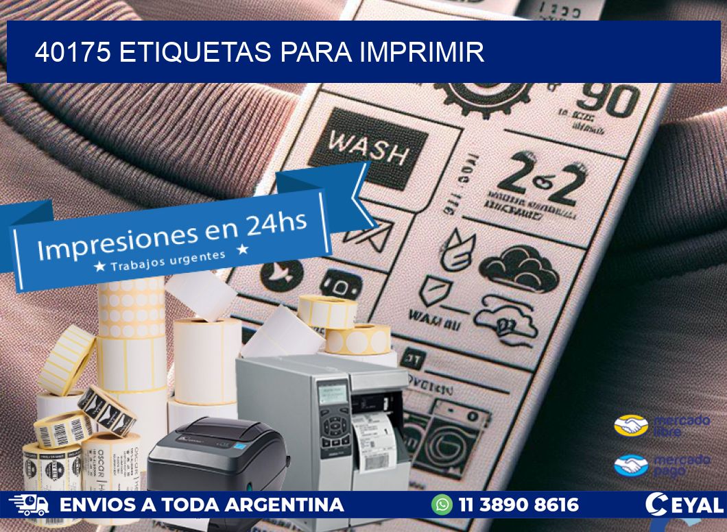 40175 ETIQUETAS PARA IMPRIMIR