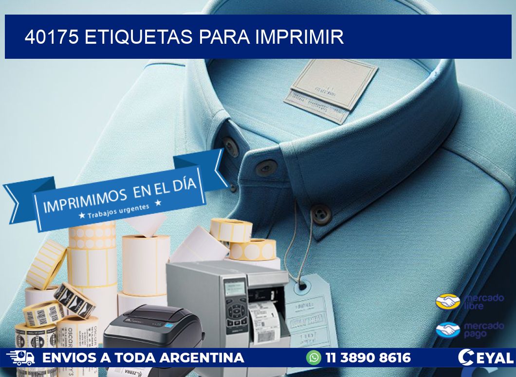 40175 ETIQUETAS PARA IMPRIMIR
