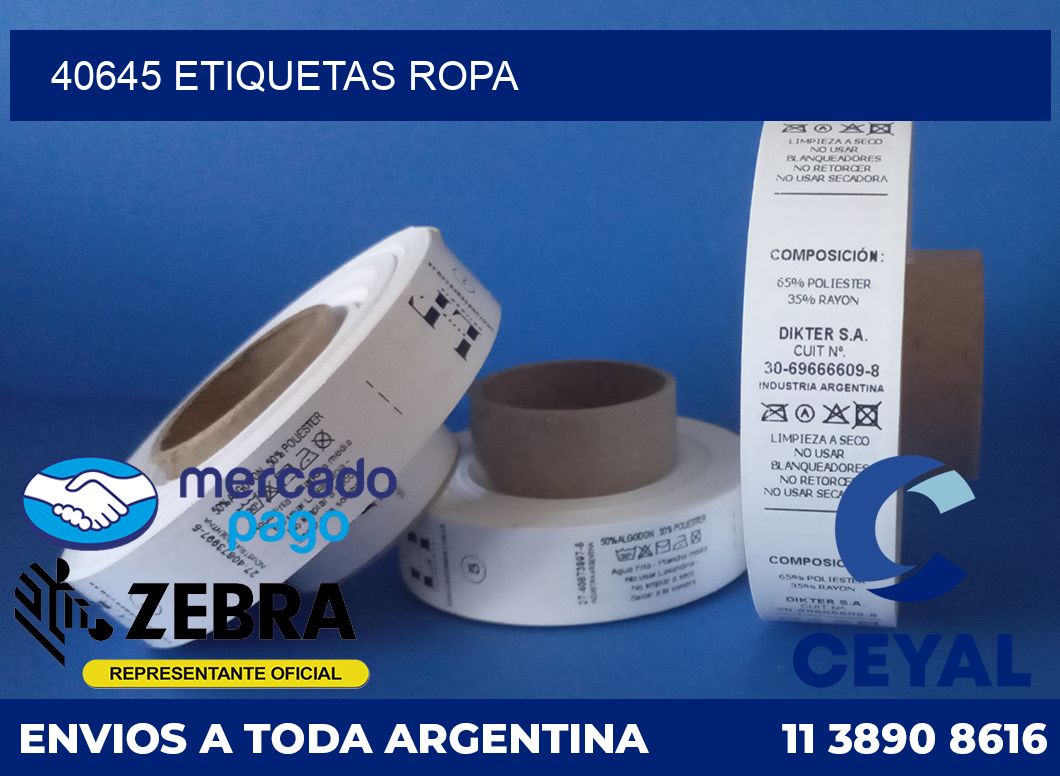 40645 ETIQUETAS ROPA