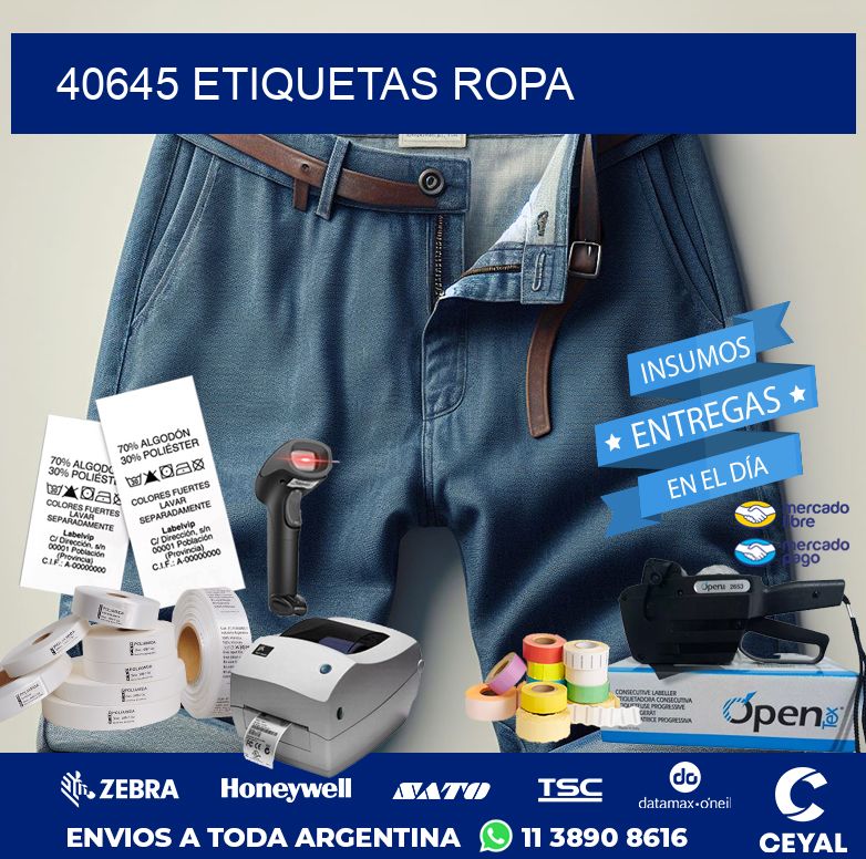 40645 ETIQUETAS ROPA