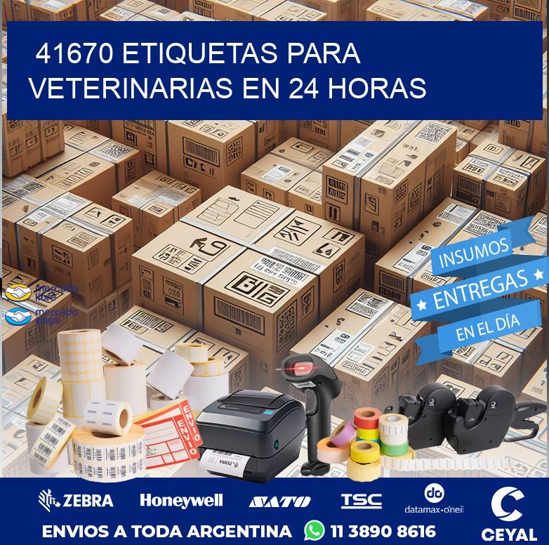 41670 ETIQUETAS PARA VETERINARIAS EN 24 HORAS