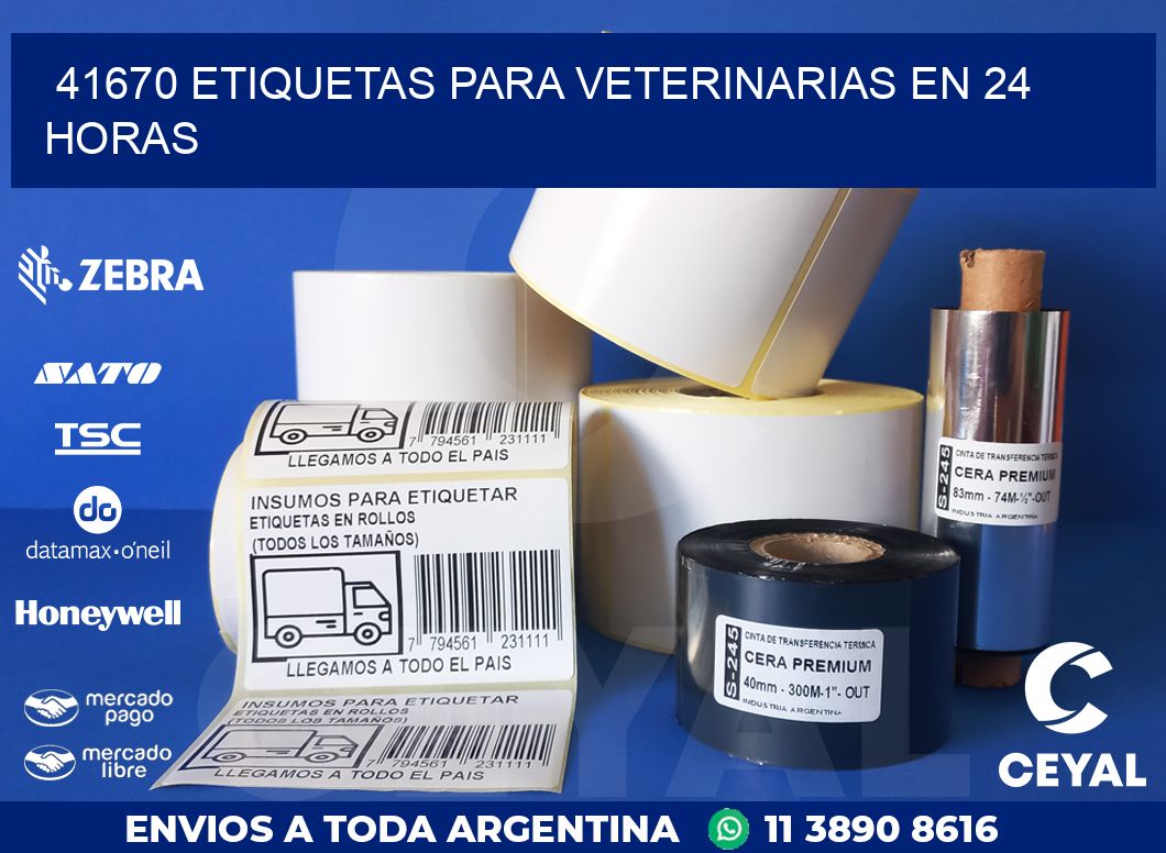 41670 ETIQUETAS PARA VETERINARIAS EN 24 HORAS