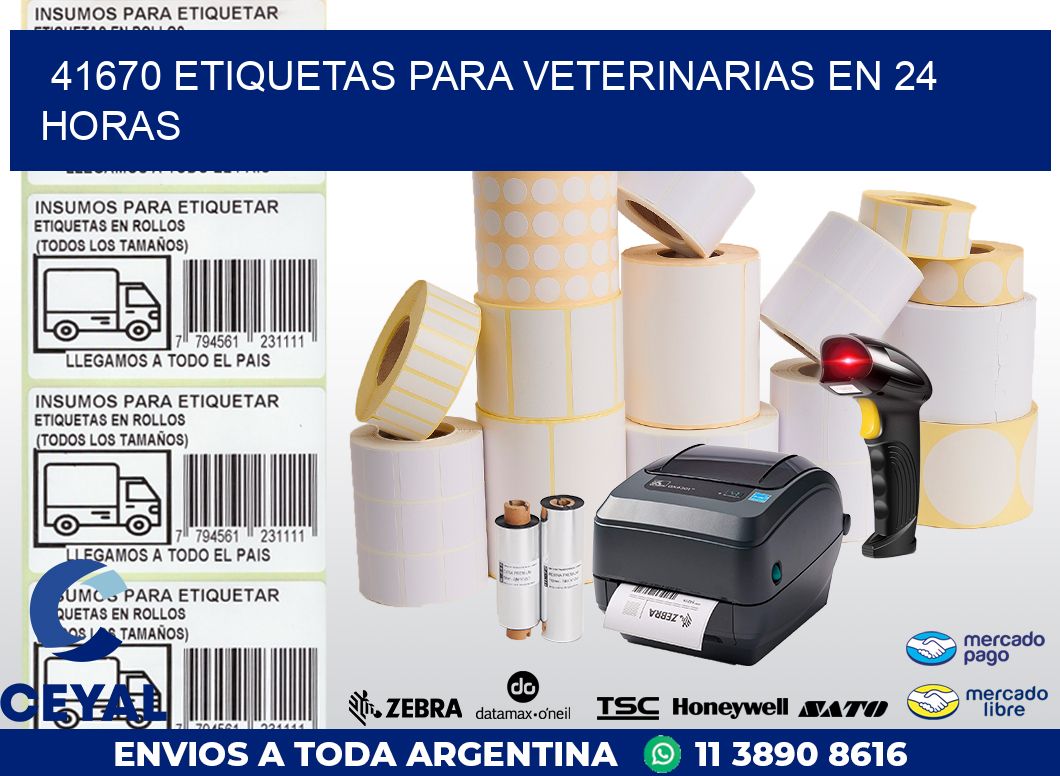 41670 ETIQUETAS PARA VETERINARIAS EN 24 HORAS