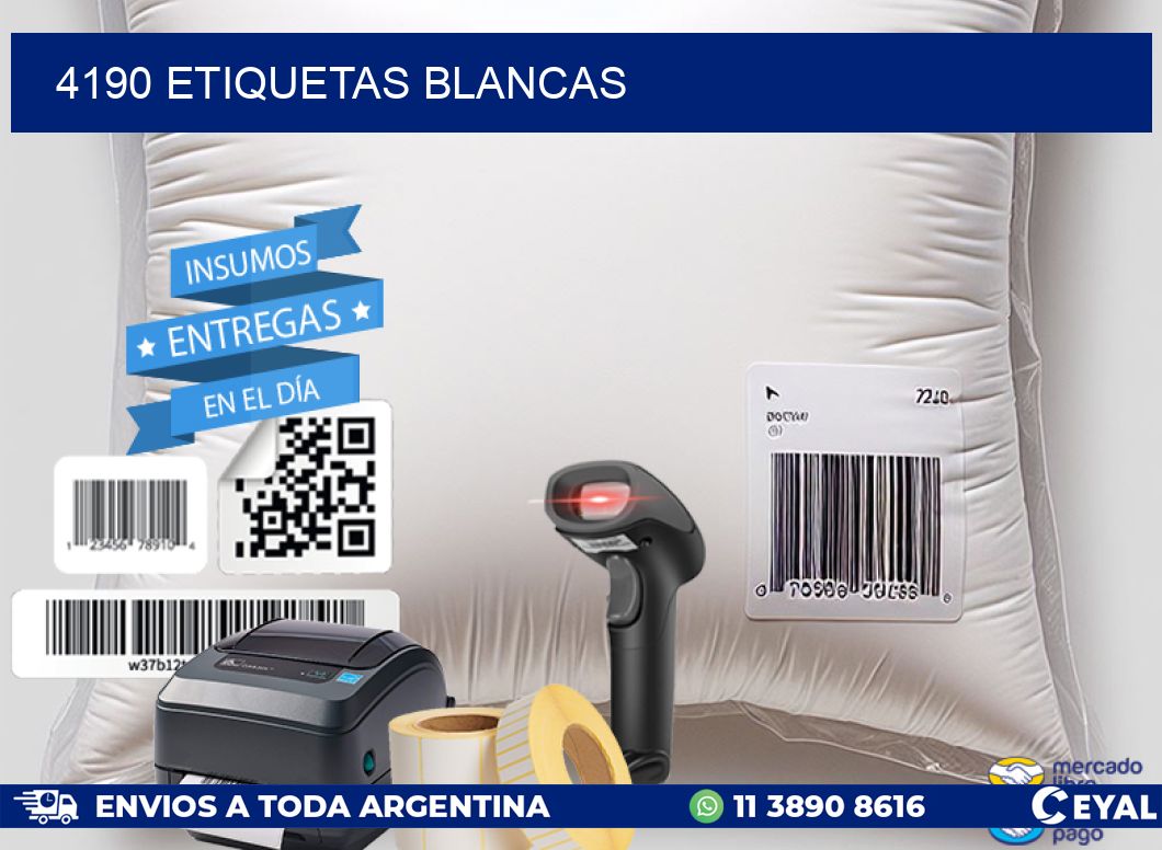 4190 ETIQUETAS BLANCAS