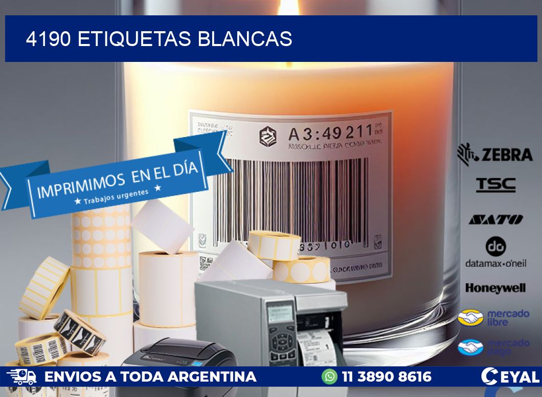 4190 ETIQUETAS BLANCAS