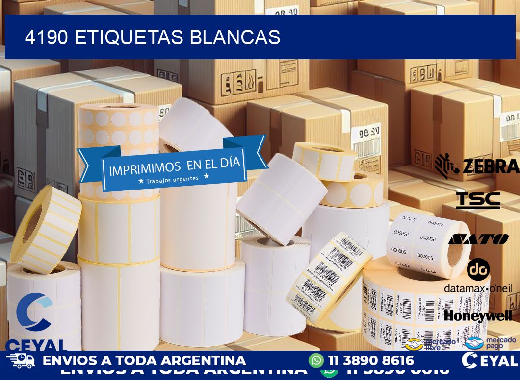 4190 ETIQUETAS BLANCAS