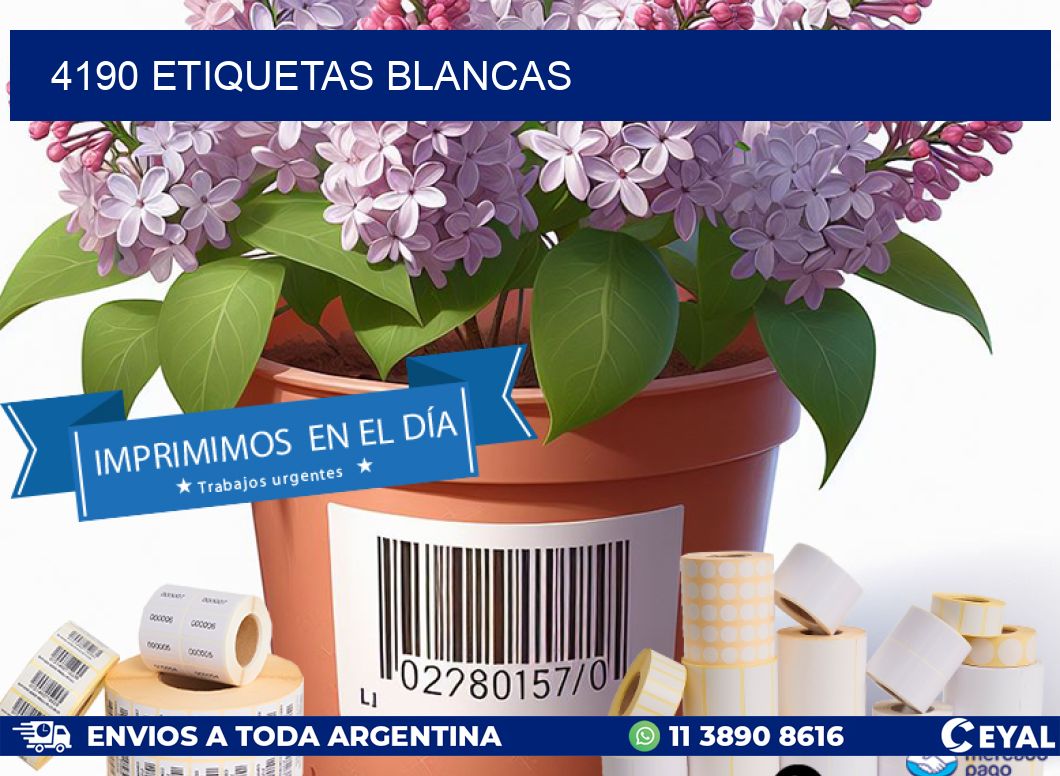 4190 ETIQUETAS BLANCAS