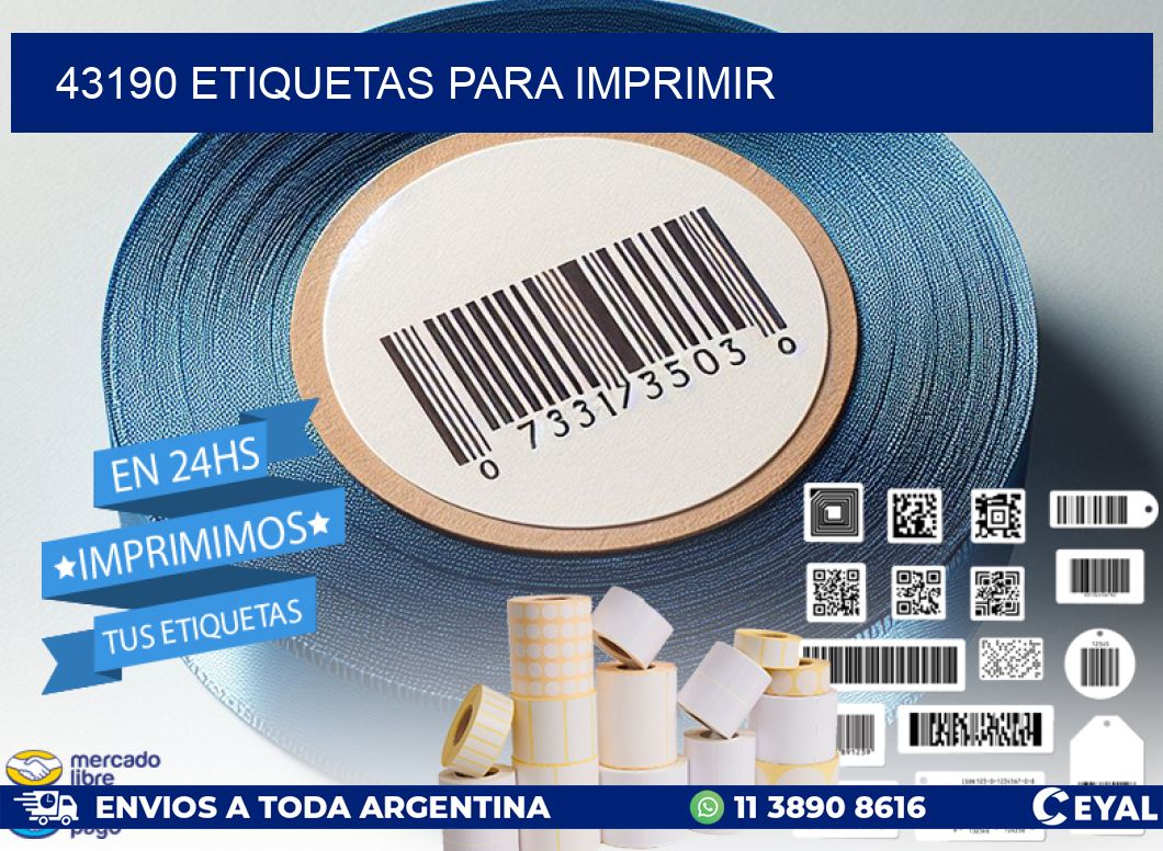 43190 ETIQUETAS PARA IMPRIMIR