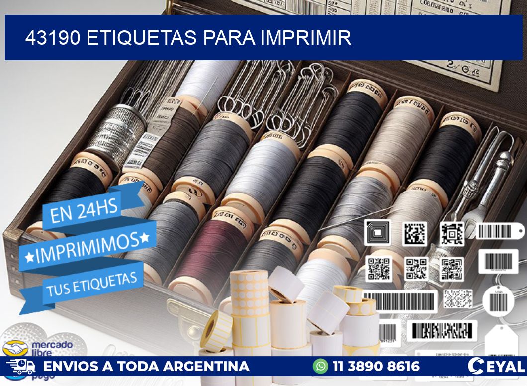 43190 ETIQUETAS PARA IMPRIMIR