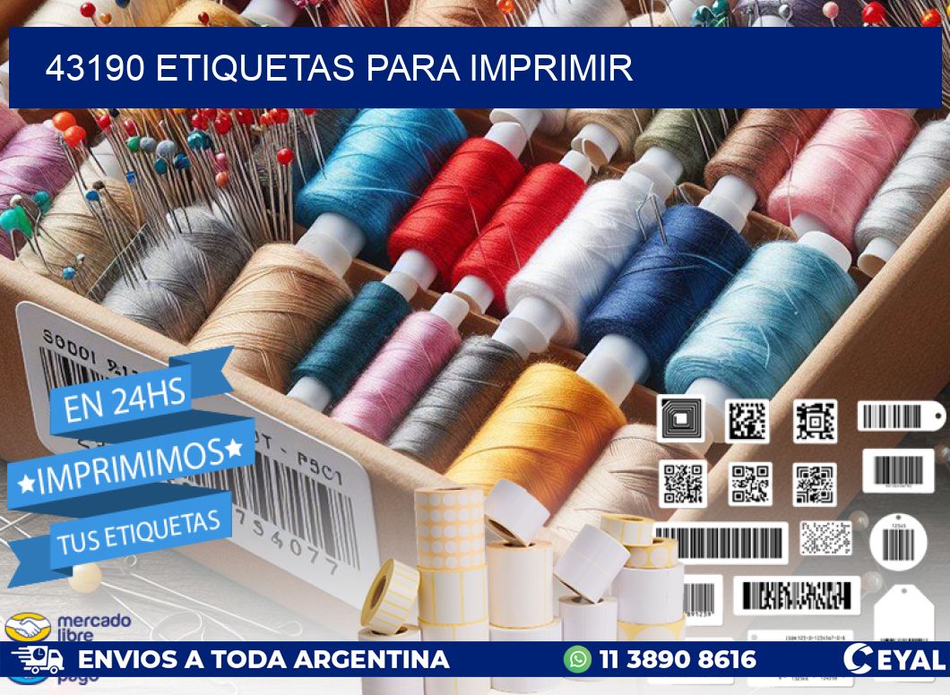 43190 ETIQUETAS PARA IMPRIMIR