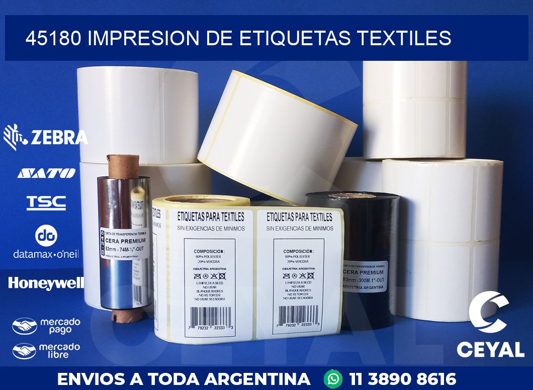 45180 IMPRESION DE ETIQUETAS TEXTILES