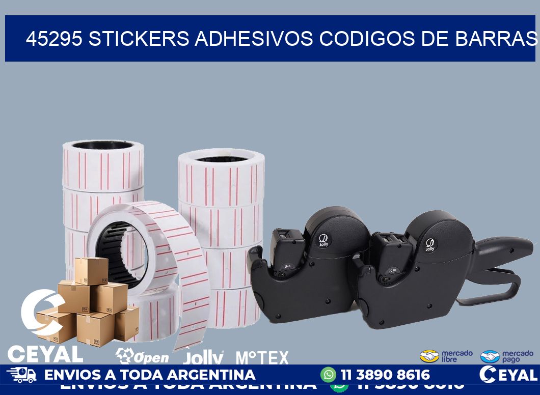 45295 stickers adhesivos codigos de barras