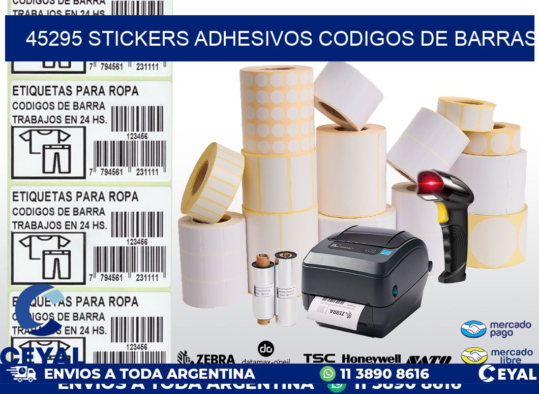 45295 stickers adhesivos codigos de barras