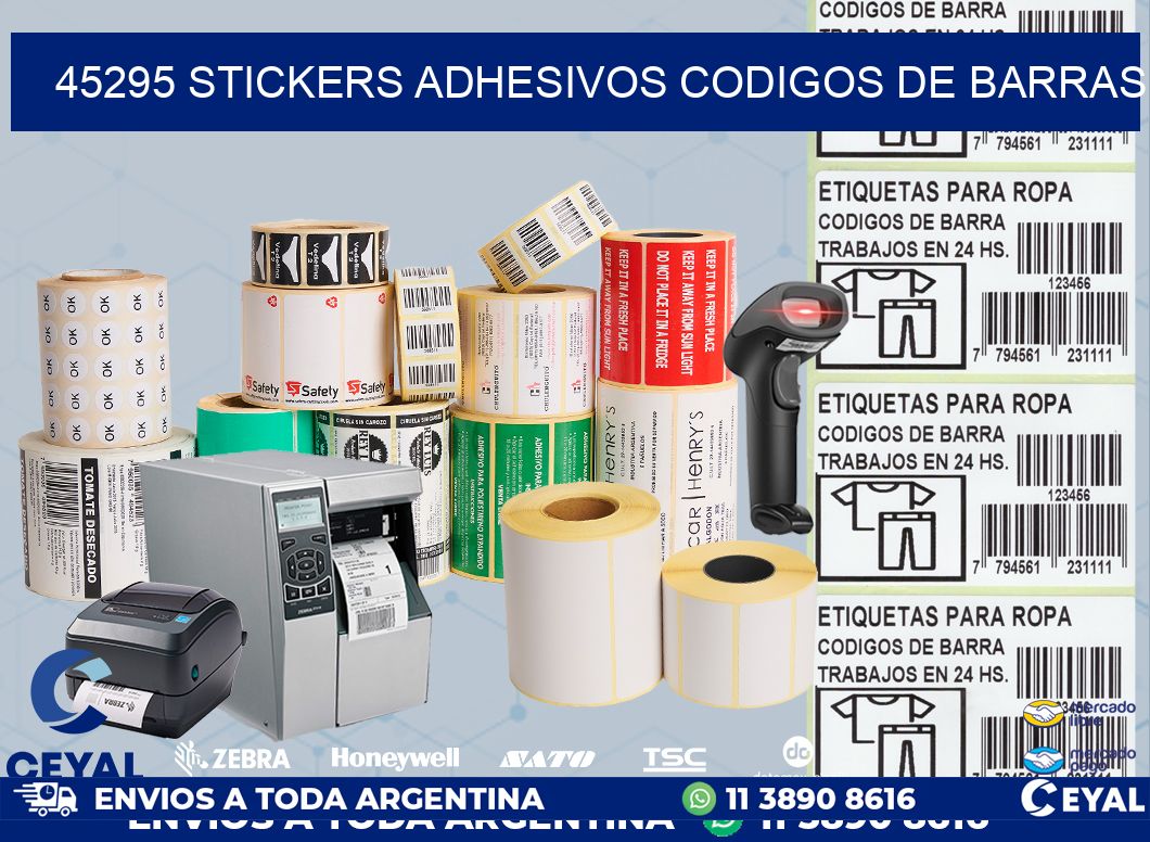 45295 stickers adhesivos codigos de barras