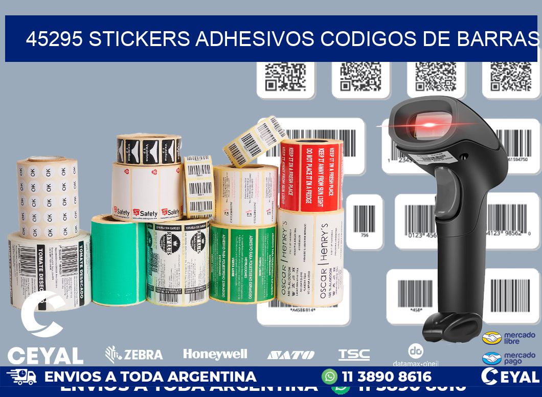 45295 stickers adhesivos codigos de barras