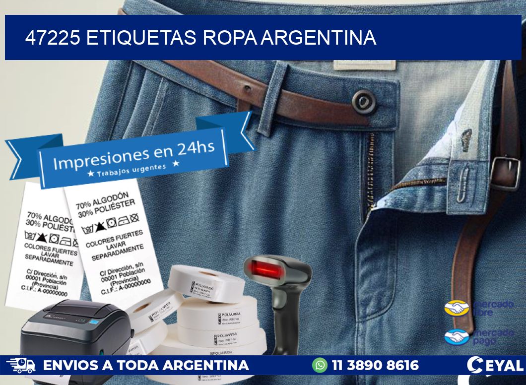 47225 ETIQUETAS ROPA ARGENTINA