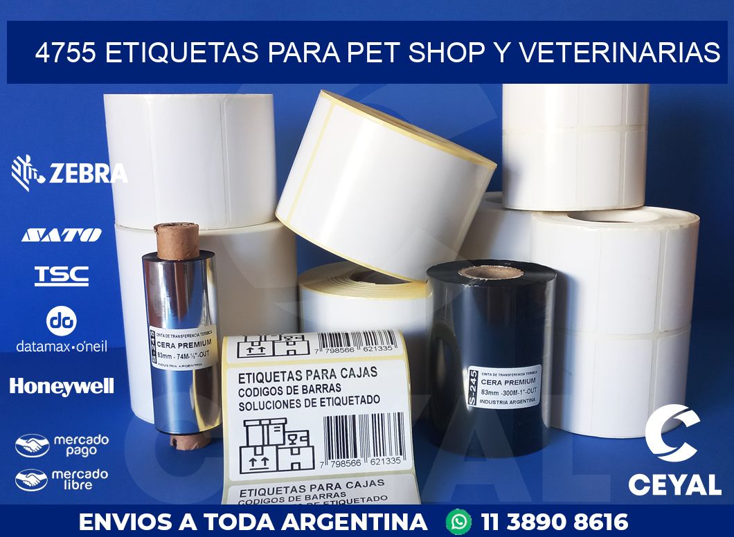 4755 ETIQUETAS PARA PET SHOP Y VETERINARIAS